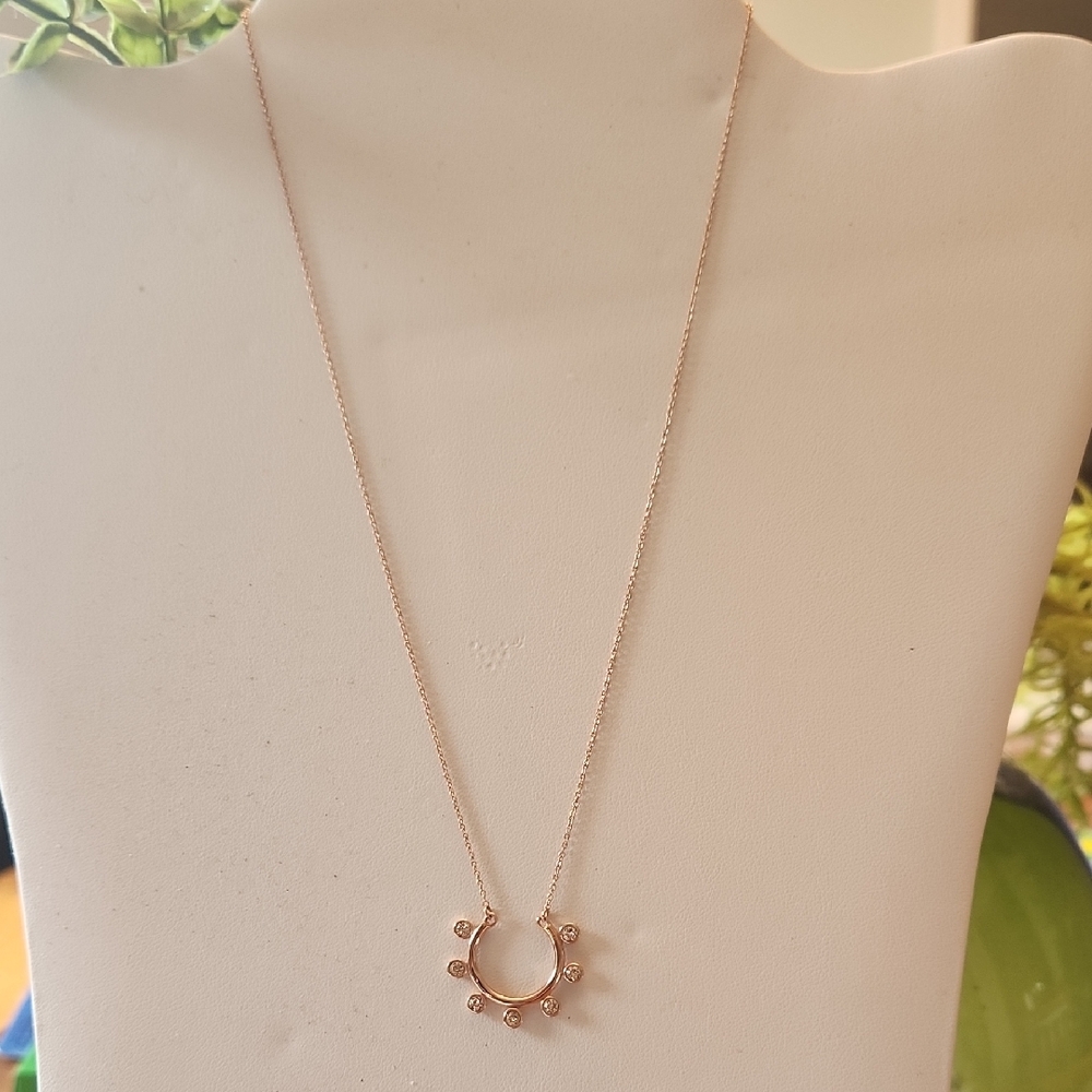 NEW! Tochstone Crystal Radiant Rise Gold Necklace